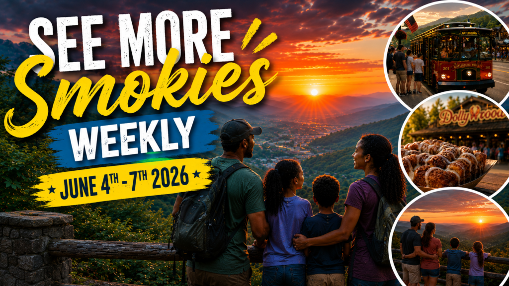 Discover the top Smoky Mountain events, attractions, hiking opportunities, Dollywood updates, firefly viewing, and hidden gems happening in Gatlinburg and Pigeon Forge for June 4–7, 2026. Watch the latest See More Smokies Weekly episode.